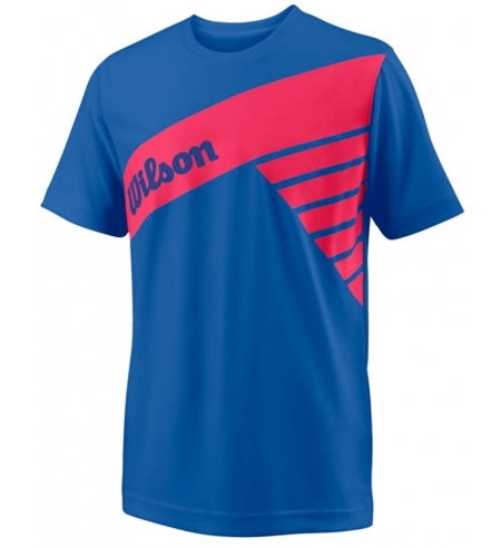 CAMISETA WILSON B SLANT TECH TEE AZUL JUNIOR