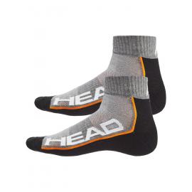 CALCETINES HEAD PERFORMANCE QUARTER 2 PARES NEGRO-GRIS