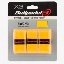 BLISTER 3 OVERGRIPS BULLPADEL AMARILLO MICROPERFORADO