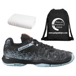 ZAPATILLAS BABOLAT SENSA WOMEN BLACK-TURQUESA 31S21757