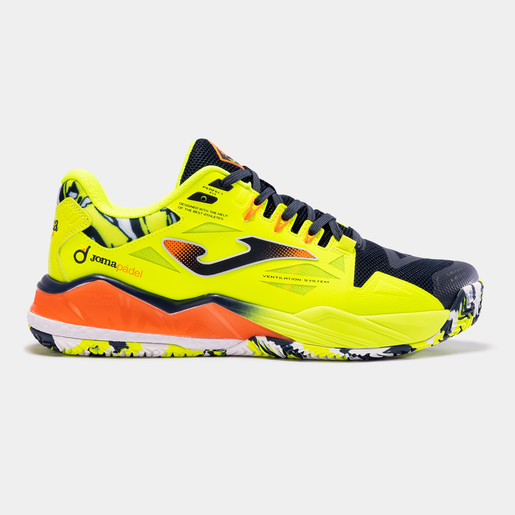 ZAPATILLAS JOMA SPIN MEN 2403 MARINO AMARILLO FLUOR